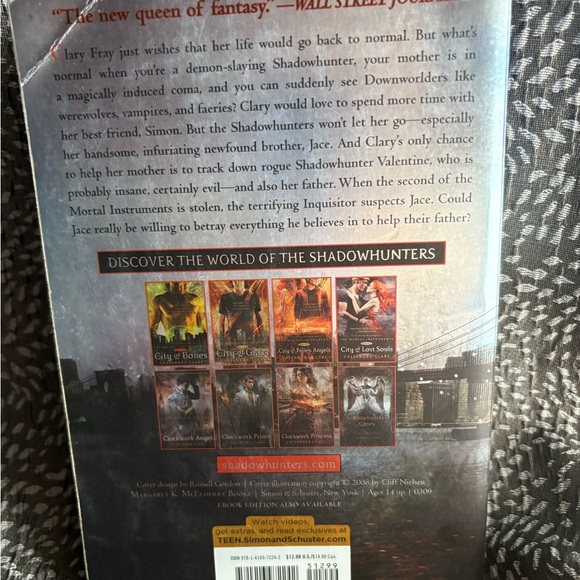 City of Ashes by Cassandra Clare - Black and Gray Cover - Picture 3 of 3